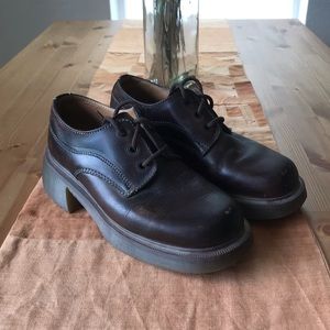 Doc Martens Vintage Chunky Heeled Leather Oxford